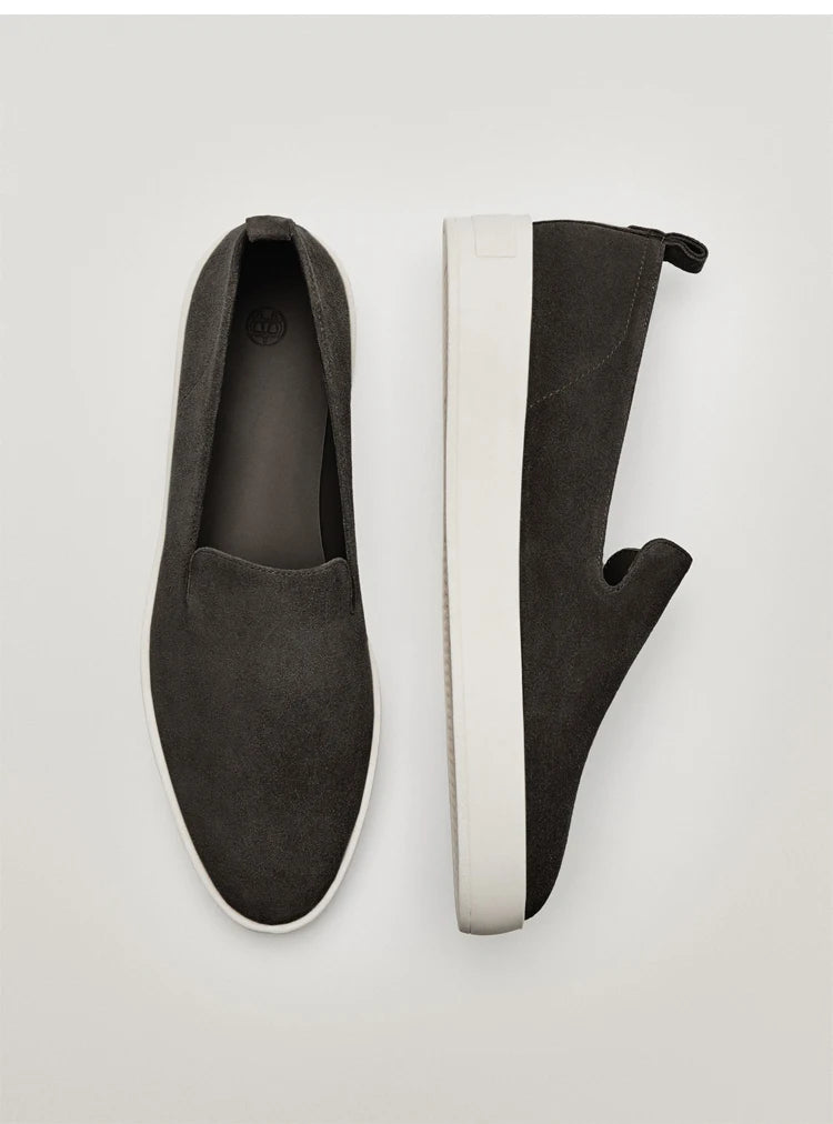 Jenny&Dave Casual Flat Shoes Women Shoes Fashion Simple Slip-On Loafers Women England Style Soft Genuine Leather Lazy Shoes