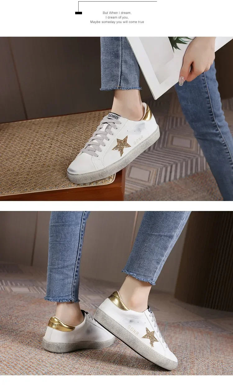 Small dirty shoes female 2024 spring and fall new wild do old stars small white shoes fashion men and women couples board shoes