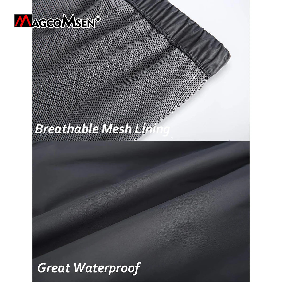 MAGCOMSEN Men's Waterproof Overtrousers Rainwear Outdoor Pants Rain-proof Rain Pants Hiking Walking Trousers With Shoes Cover