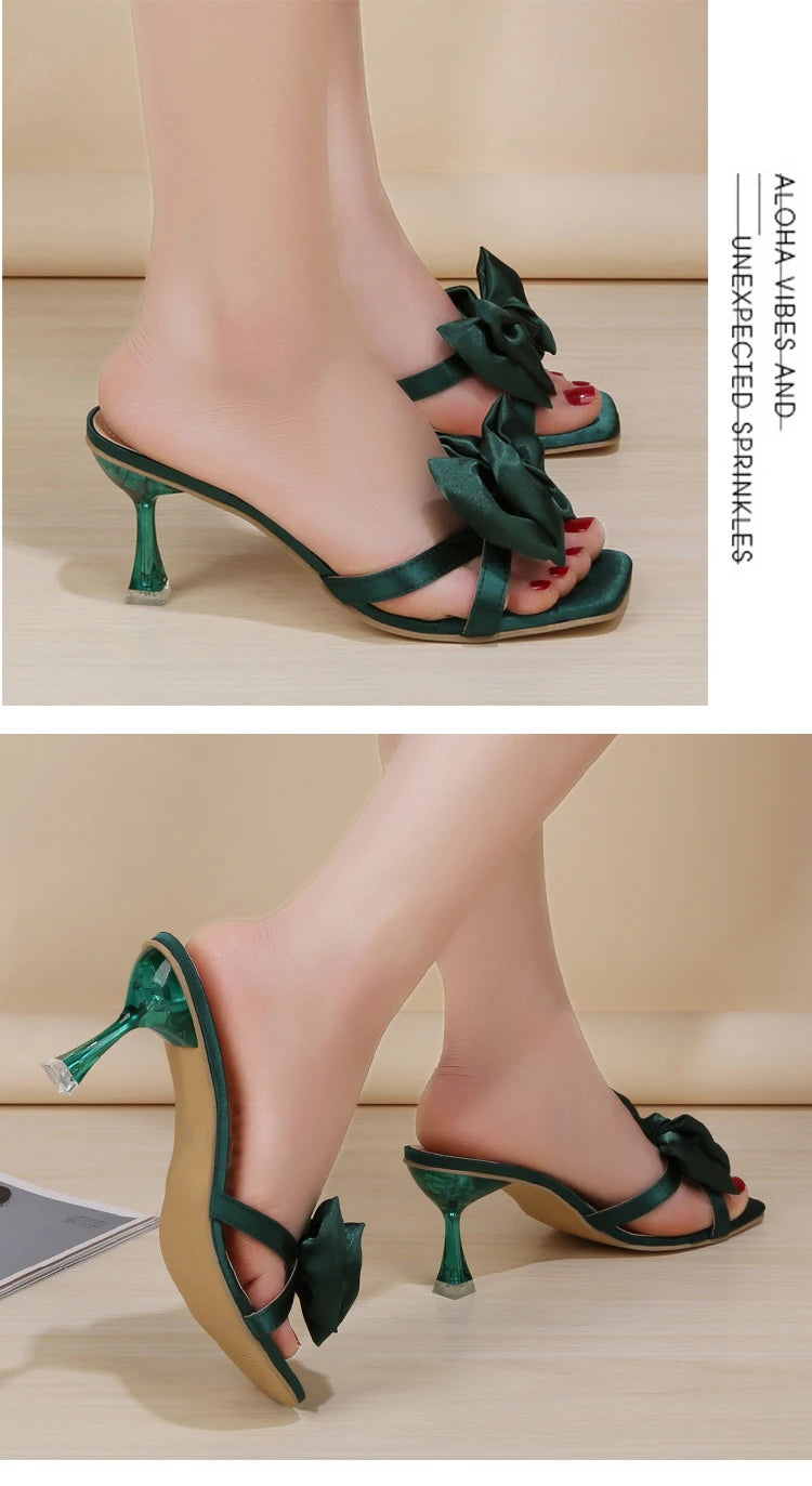 Women Sandals Stiletto Green High Medium Heel Frocks Luxury Fashion Chic Party Weddings Gold Sexy Designer Wedding Elegant Shoes