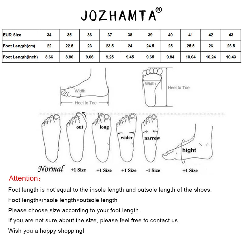 JOZHAMTA Size 34-40 Flats Slippers For Women Real Leather Low Heels Summer Shoes Woman 2023 Rome Slides Casual Platform Sandals